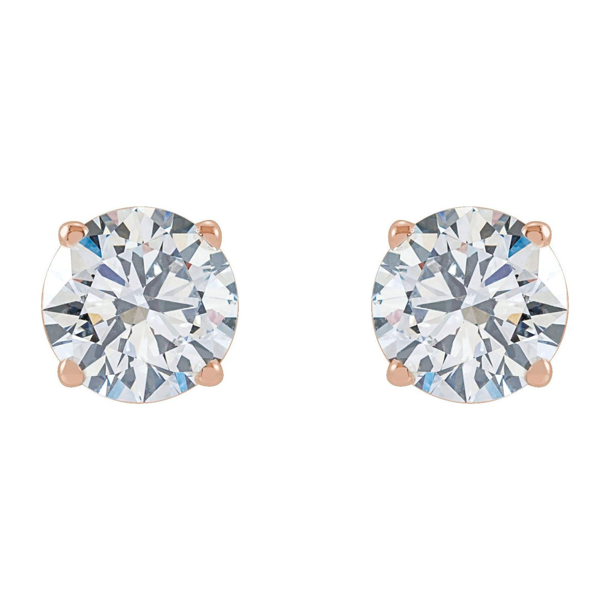2 CTW Lab-Grown Diamond Earrings
