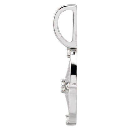 .03 CTW Natural Diamond Compass Charm/Pendant