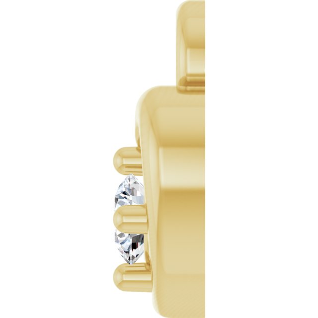 .03 CT Lab-Grown Diamond Heart Dangle, 5.55 mm x 6.88 mm
