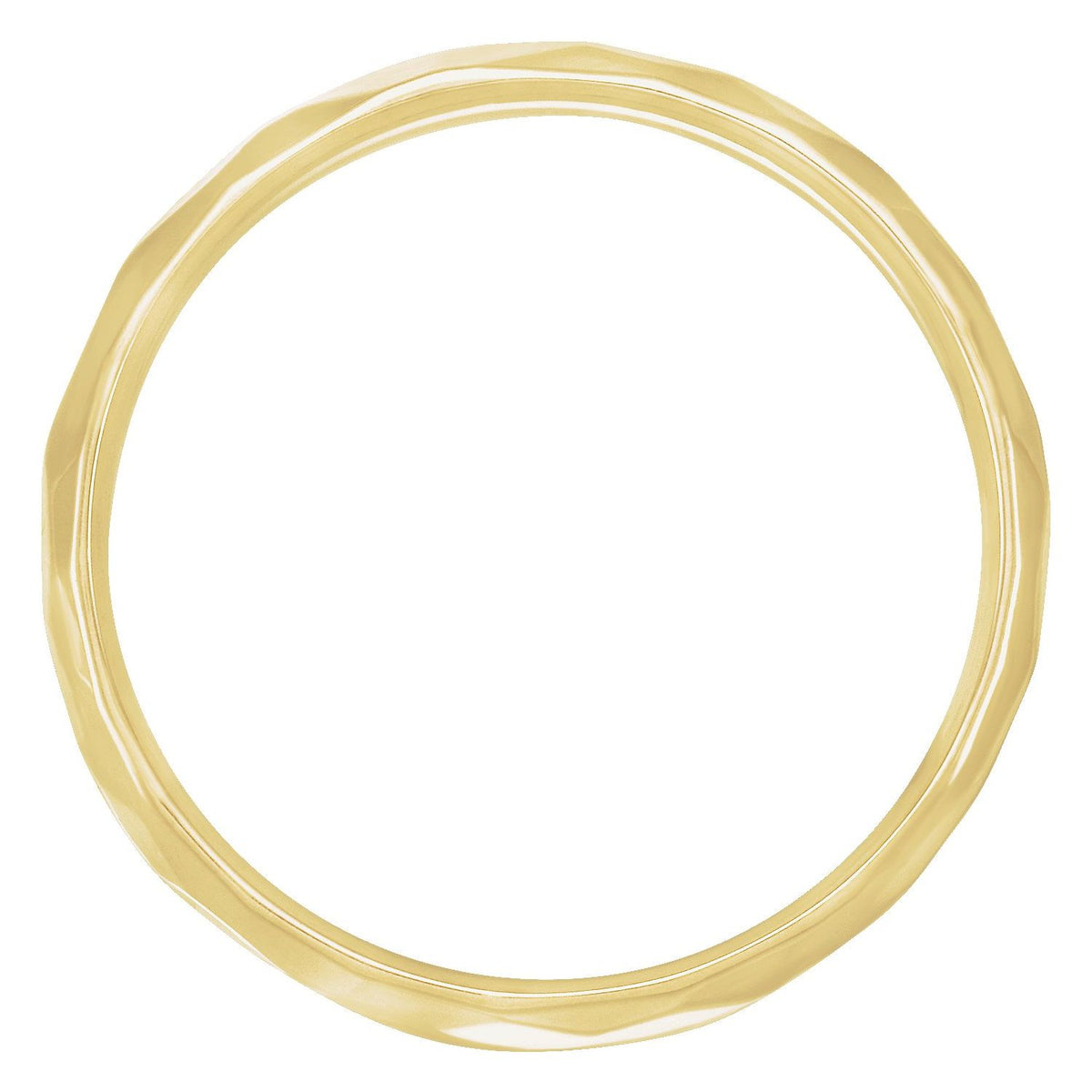 Geometric Faceted Comfort-Fit Flat Band, 1.5 mm