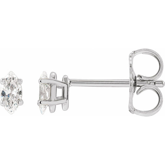 14K White Gold 1/4 CTW Natural Diamond Earrings