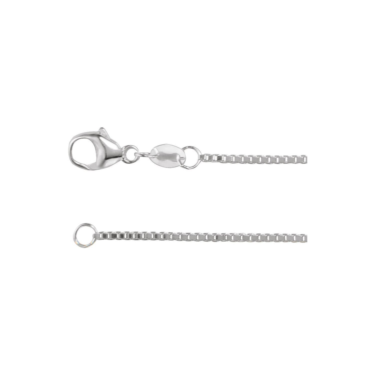 Sterling Silver Diamond-Cut Box 18" Chain