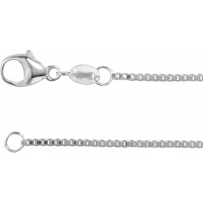 Sterling Silver Diamond-Cut Box 18" Chain