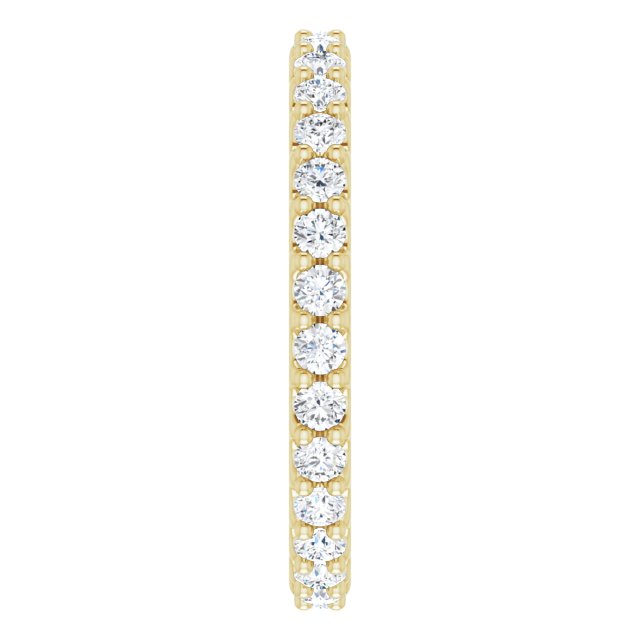 9/10 CTW Lab-Grown Diamond Eternity Band, 2.4 mm, Beaded Shared-Prong