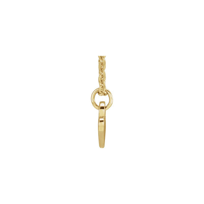 Engravable Heart 16-18" Necklace, 7.87 x 4.89 mm