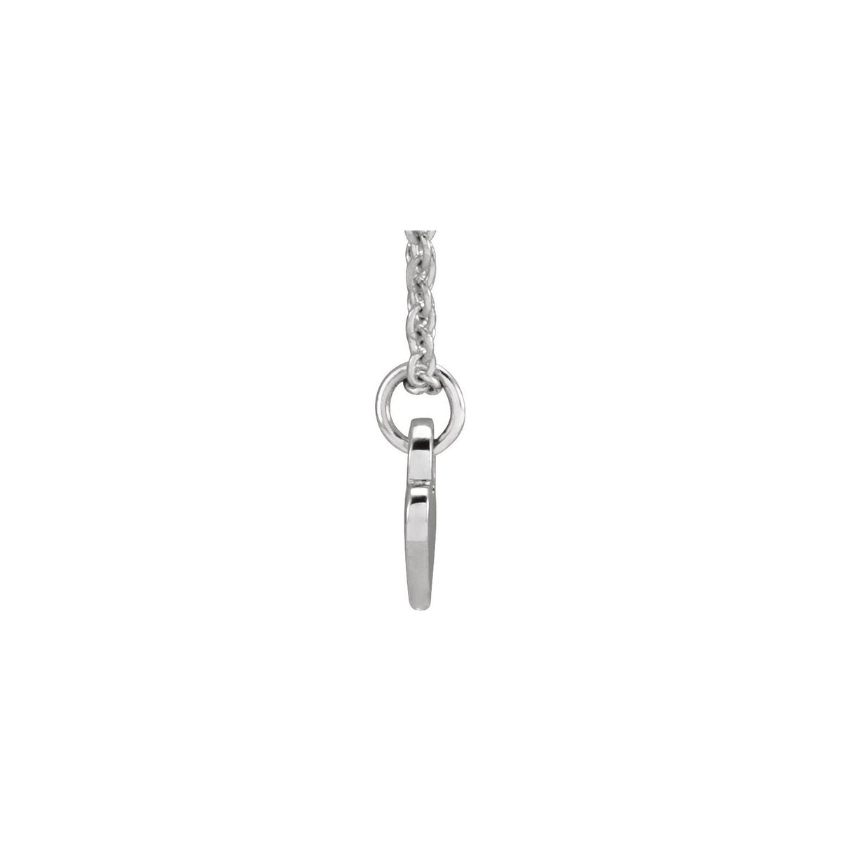 Engravable Heart 16-18" Necklace, 7.87 x 4.89 mm
