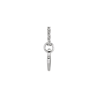Engravable Heart 16-18" Necklace, 7.87 x 4.89 mm