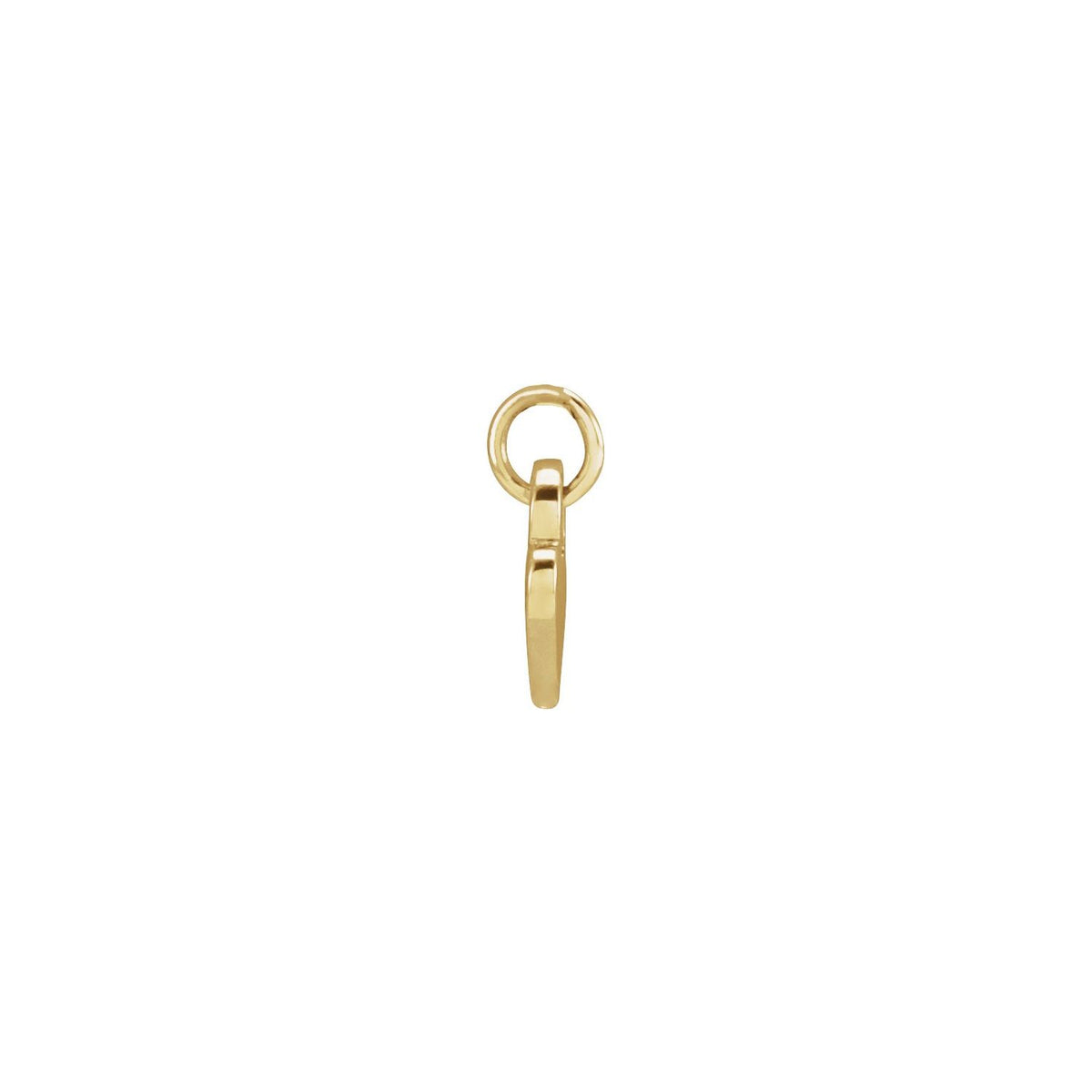 14K Yellow Gold 7.9x4. Engravable Heart Pendant