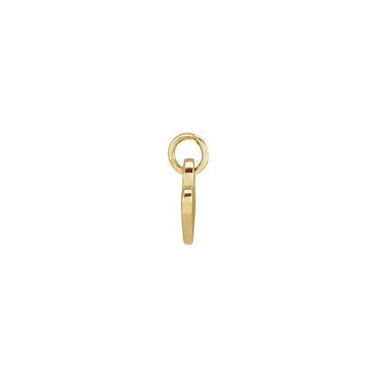 14K Yellow Gold 7.9x4. Engravable Heart Pendant