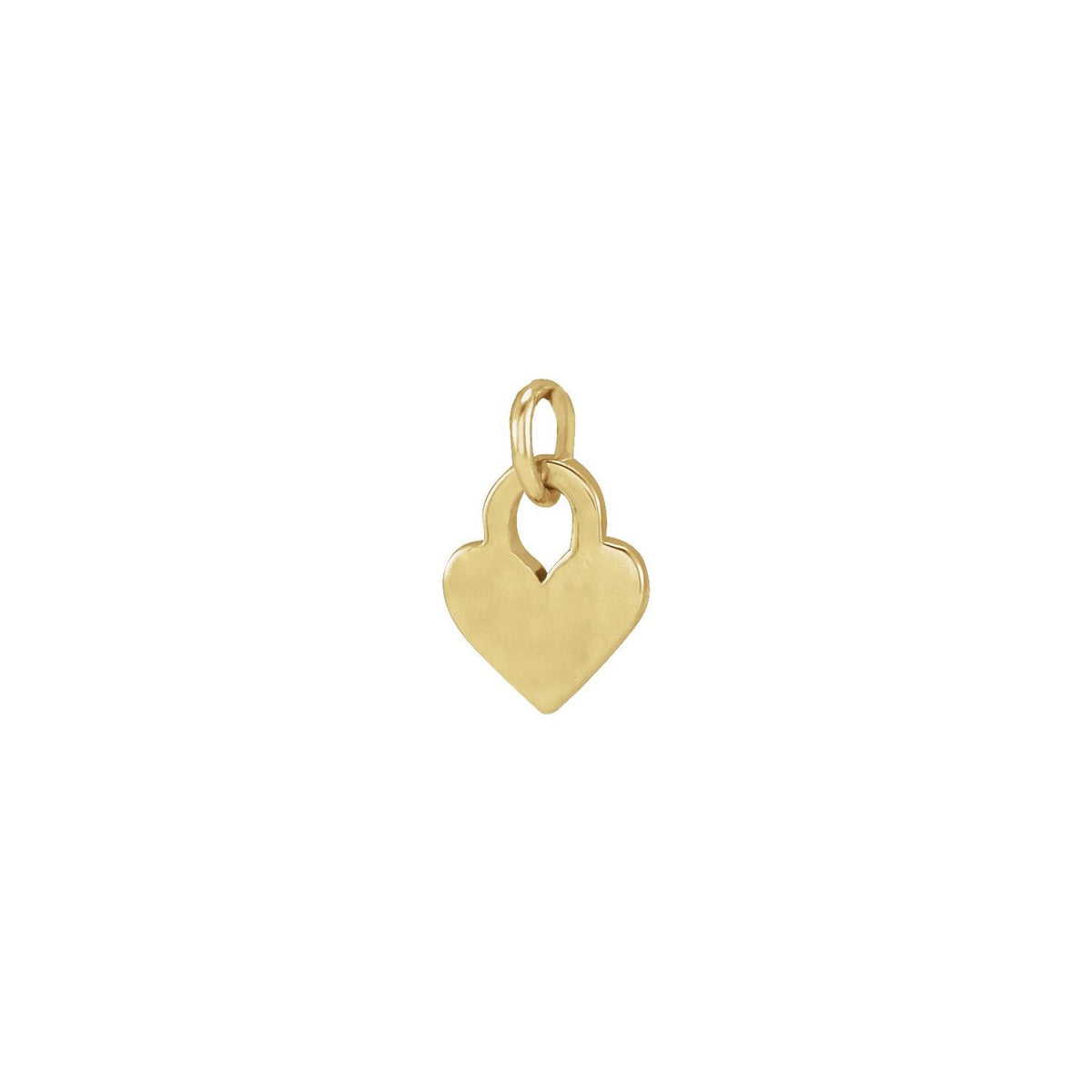 14K Yellow Gold 7.9x4. Engravable Heart Pendant