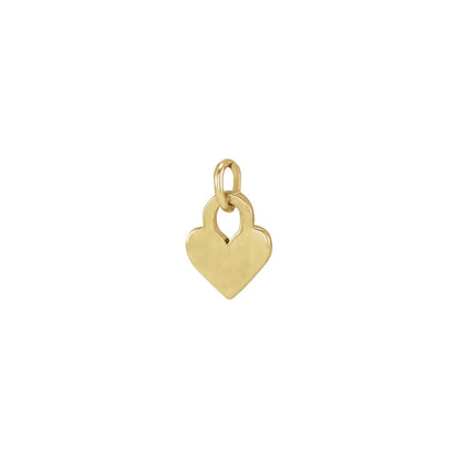 14K Yellow Gold 7.9x4. Engravable Heart Pendant