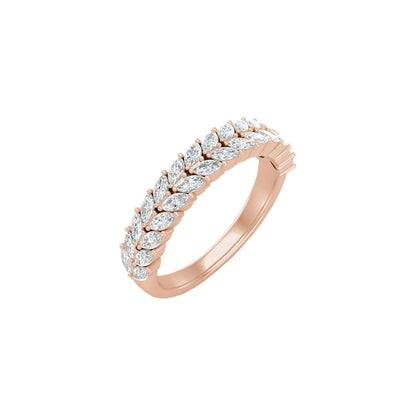 3/4 CTW Lab-Grown Diamond Double Row Anniversary Band