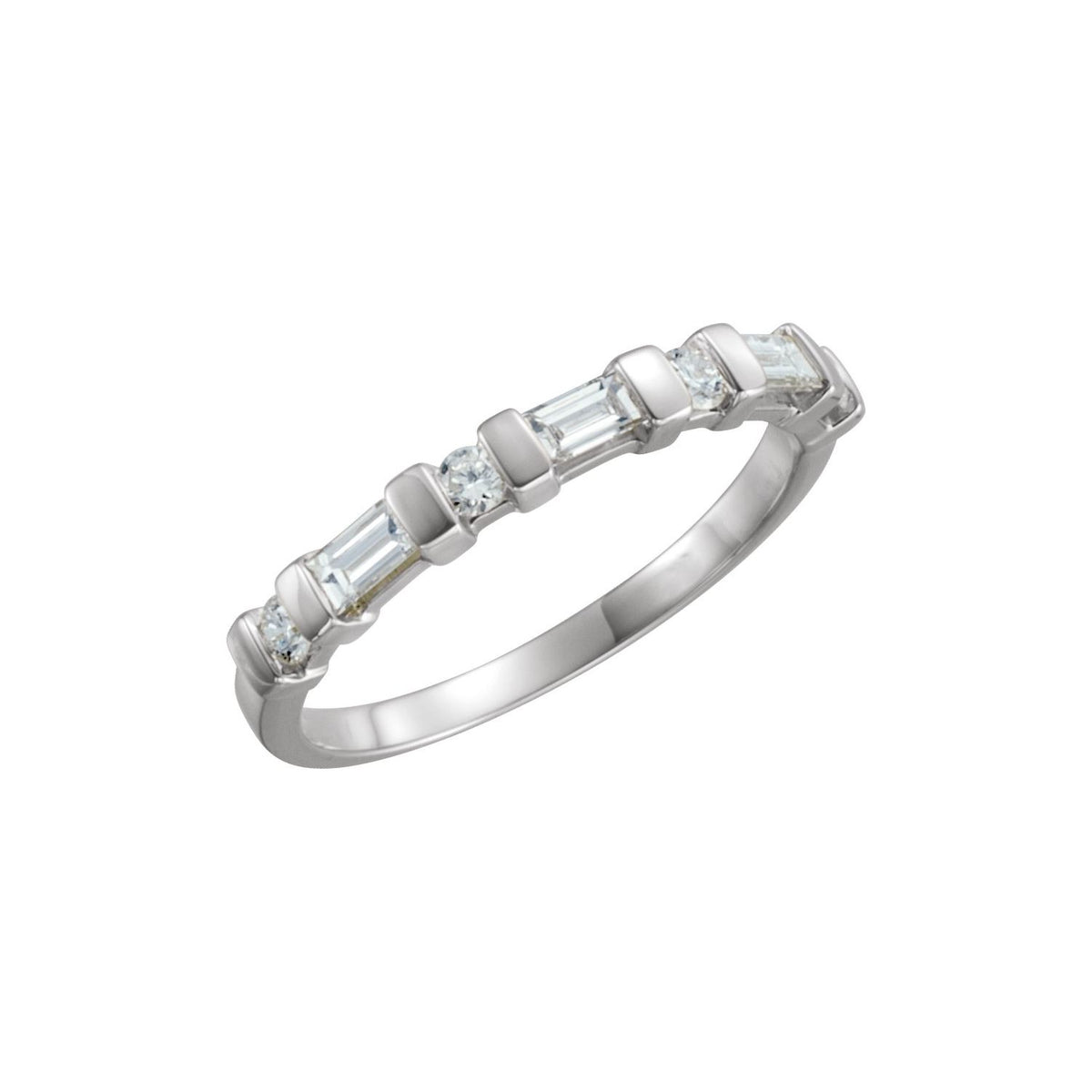Platinum 3/8 CTW Natural Diamond Anniversary Band