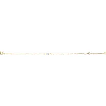 14K Yellow Gold 1/4 CT Lab-Grown Diamond 6 1/2-7 1/2" Bracelet