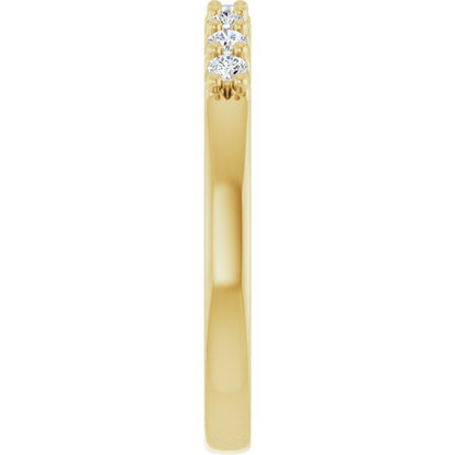 1/8 CTW Natural Diamond Milgrain Anniversary Band