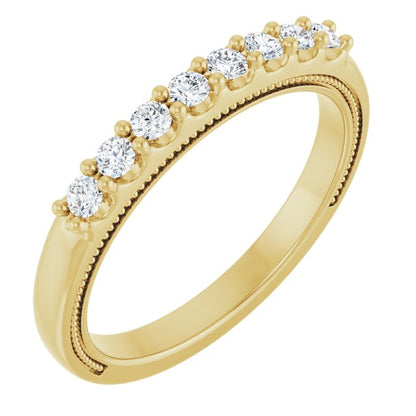 1/8 CTW Natural Diamond Milgrain Anniversary Band