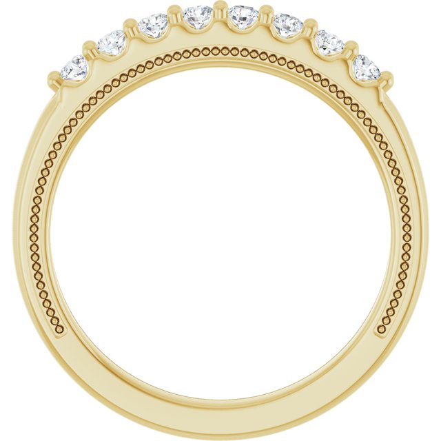 1/8 CTW Natural Diamond Milgrain Anniversary Band