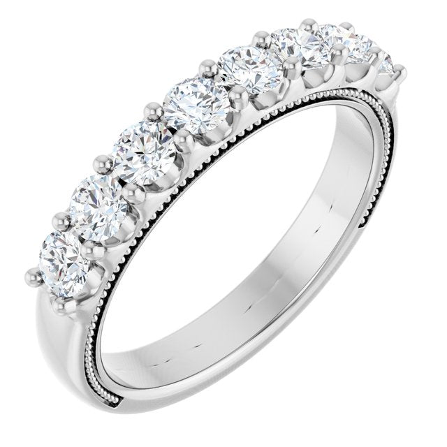3/4 CTW Natural Diamond Milgrain Anniversary Band