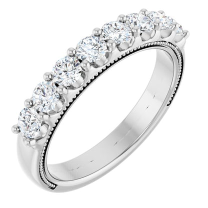 3/4 CTW Natural Diamond Milgrain Anniversary Band