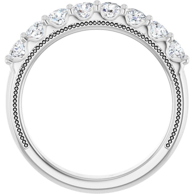 3/4 CTW Natural Diamond Milgrain Anniversary Band