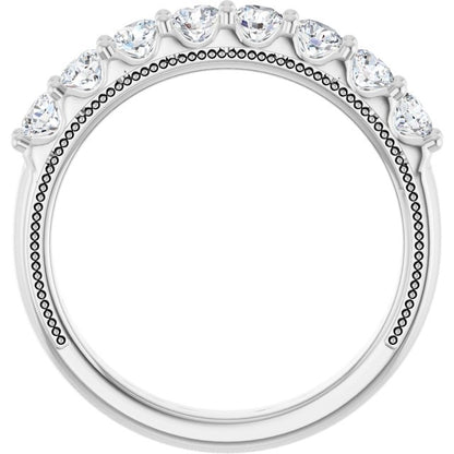 3/4 CTW Natural Diamond Milgrain Anniversary Band