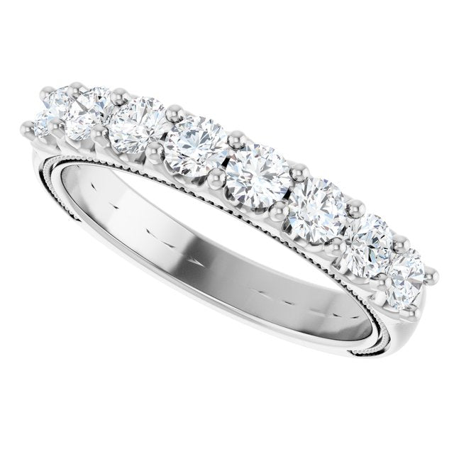 3/4 CTW Natural Diamond Milgrain Anniversary Band