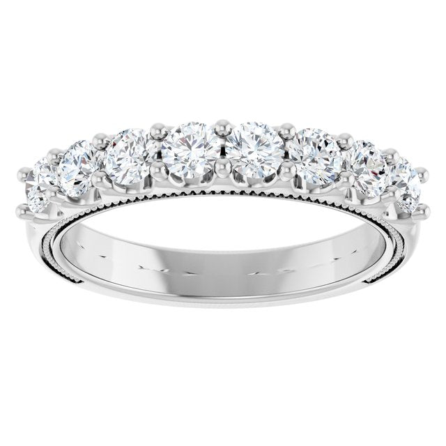 3/4 CTW Natural Diamond Milgrain Anniversary Band