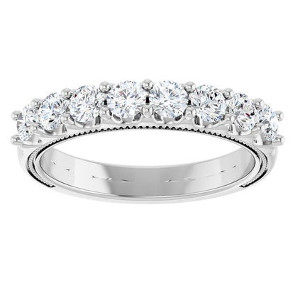 3/4 CTW Natural Diamond Milgrain Anniversary Band