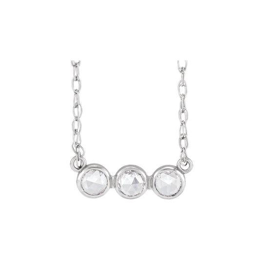 1/6 CTW Rose-Cut Natural Diamond 18" Necklace