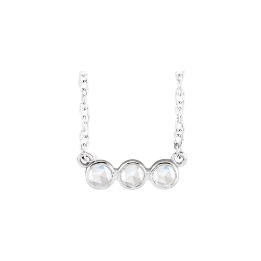 1/8 CTW Rose-Cut Natural Diamond 18" Necklace