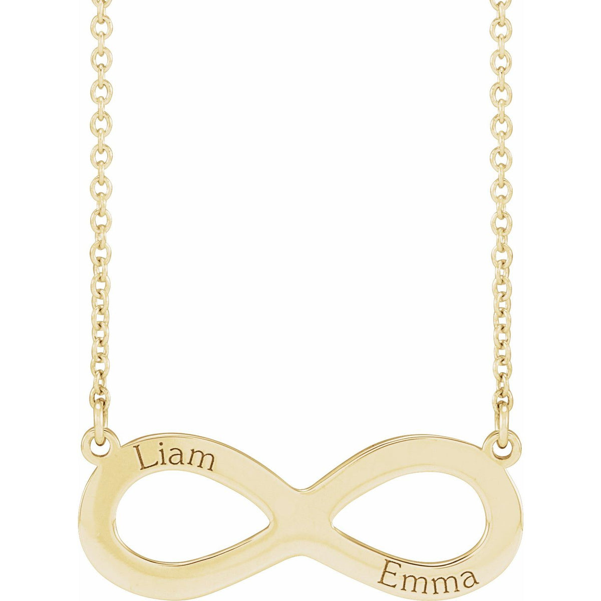 Engravable Infinity Family 18" Necklace