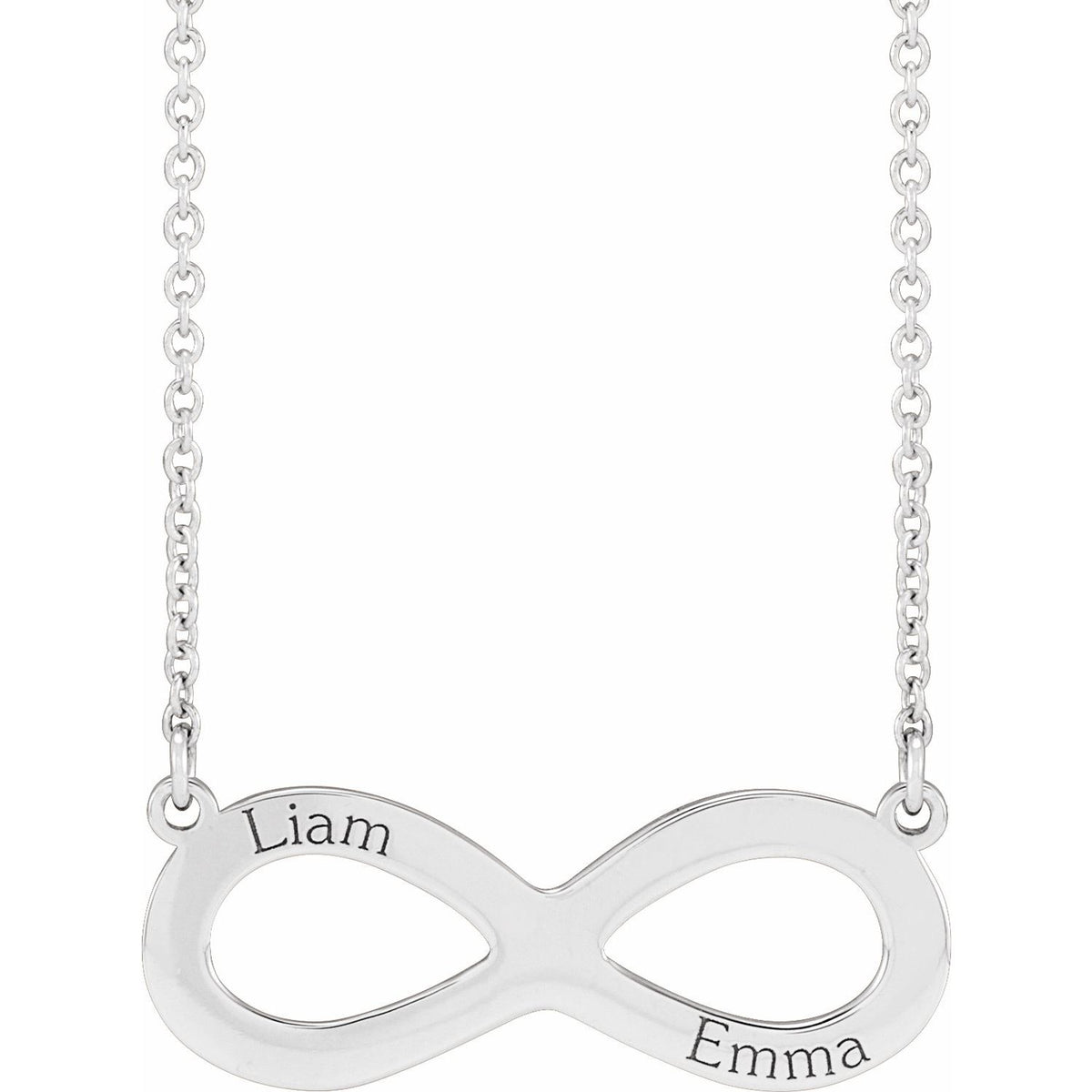 Engravable Infinity Family 18" Necklace