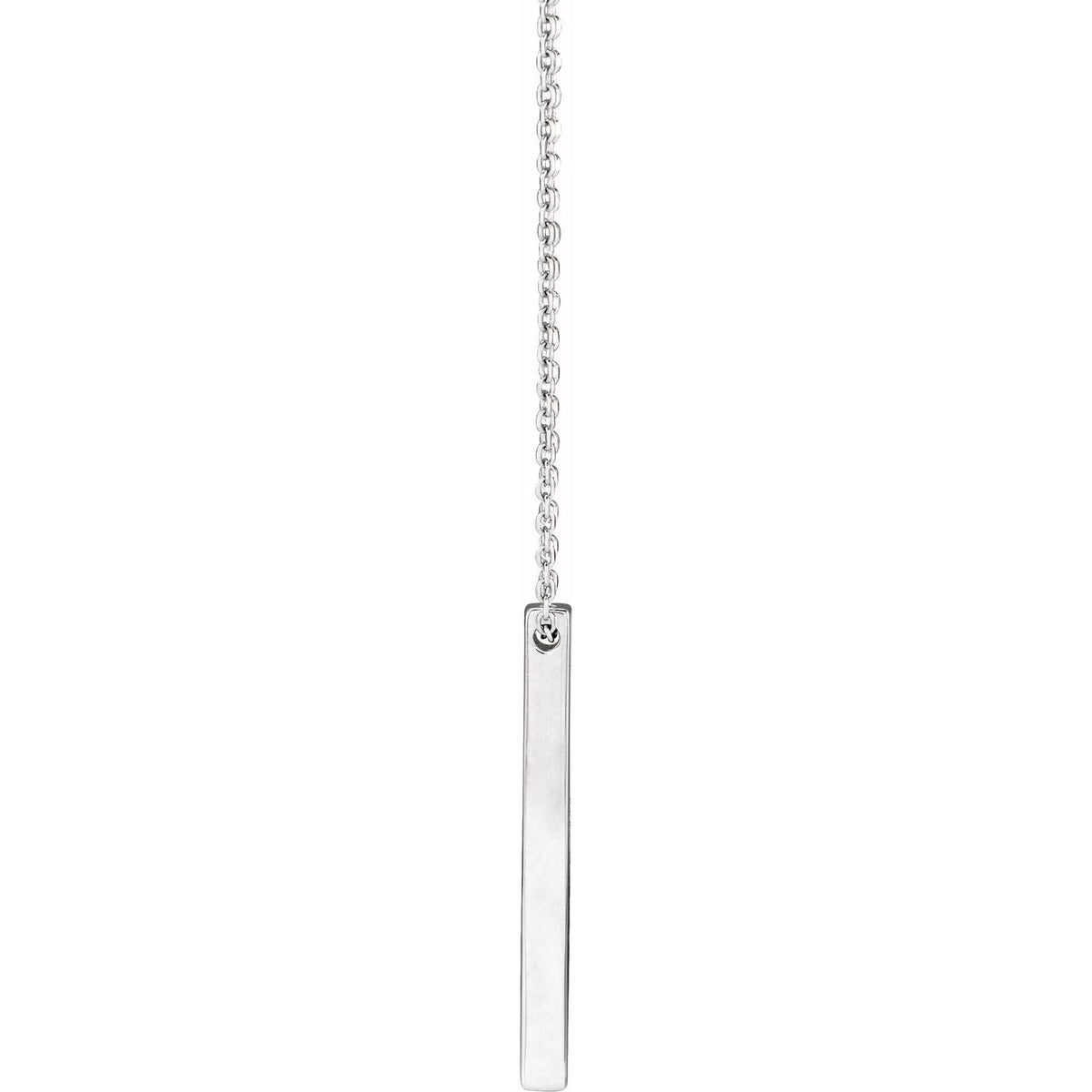 Engravable Four-Sided Bar 16-18" Necklace, 17 x 2.5 mm