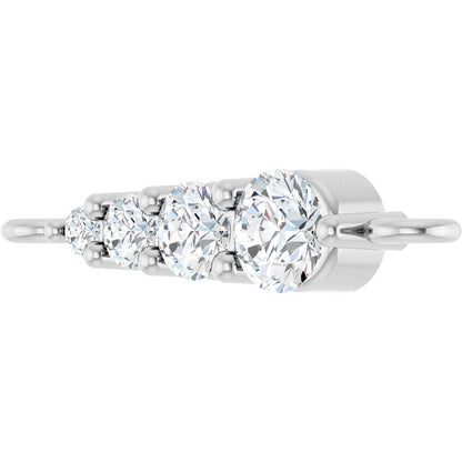 1/10 CTW Natural Diamond Graduated Bar Link
