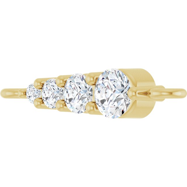 1/10 CTW Natural Diamond Graduated Bar Link