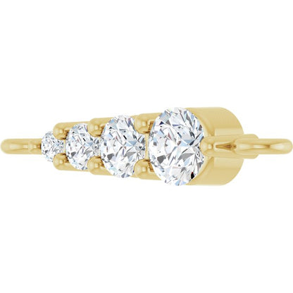 1/10 CTW Natural Diamond Graduated Bar Link