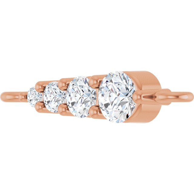 1/10 CTW Natural Diamond Graduated Bar Link