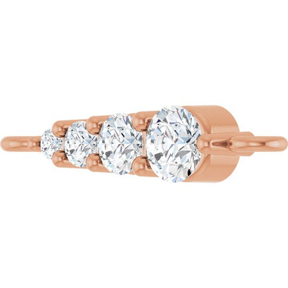 1/10 CTW Natural Diamond Graduated Bar Link