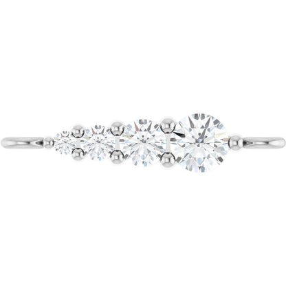 1/10 CTW Natural Diamond Graduated Bar Link