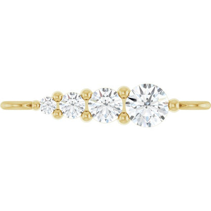 1/10 CTW Natural Diamond Graduated Bar Link