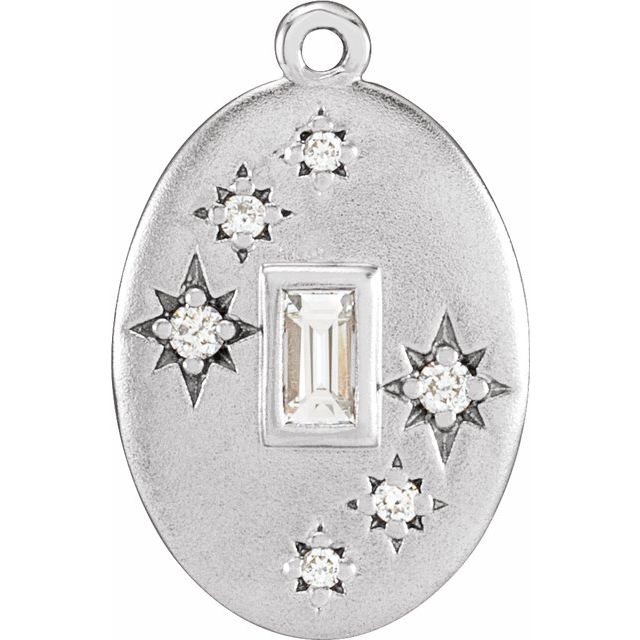 1/10 CTW Natural Diamond Disc Dangle