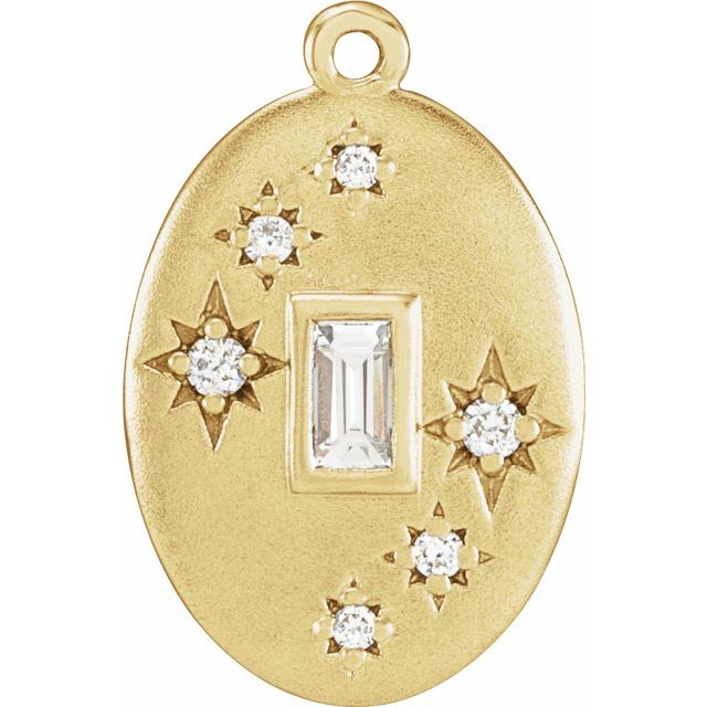 1/10 CTW Natural Diamond Disc Dangle