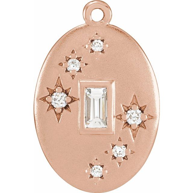1/10 CTW Natural Diamond Disc Dangle