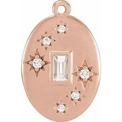 1/10 CTW Natural Diamond Disc Dangle