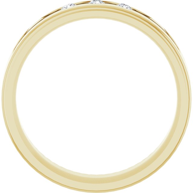 14K Yellow Gold .08 CTW Natural Diamond Band