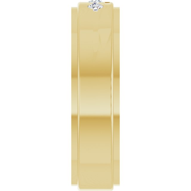 14K Yellow Gold .08 CTW Natural Diamond Band