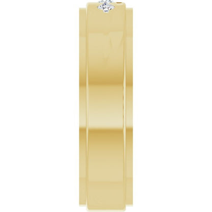 14K Yellow Gold .08 CTW Natural Diamond Band