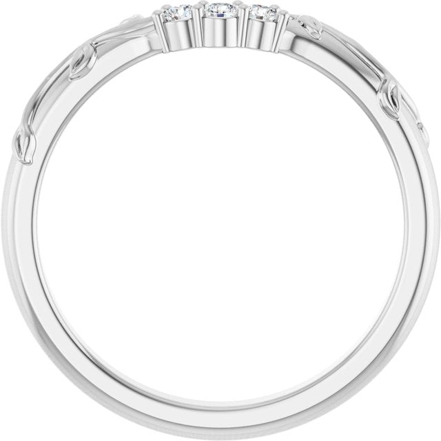 .08 CTW Natural Diamond Matching Band, 3.86 mm