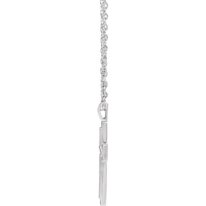 Textured Cross 18" Necklace
