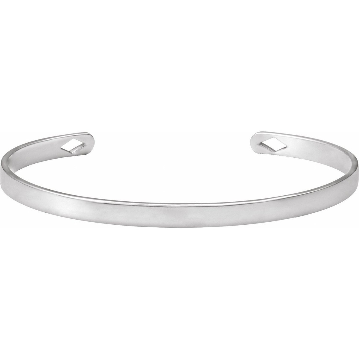 Engravable Pierced Diamond Cuff 7" Bracelet